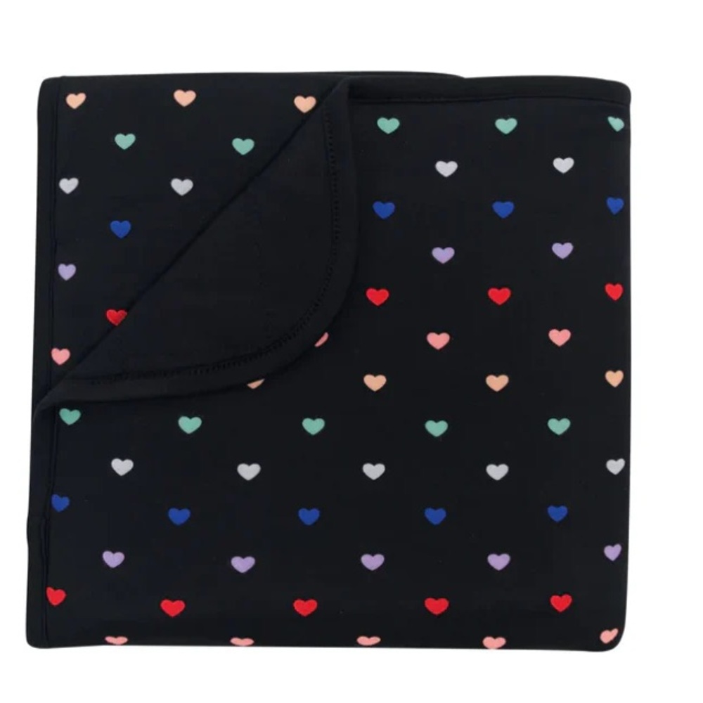 Kyte Baby Midnight Hearts Baby Blanket NIB